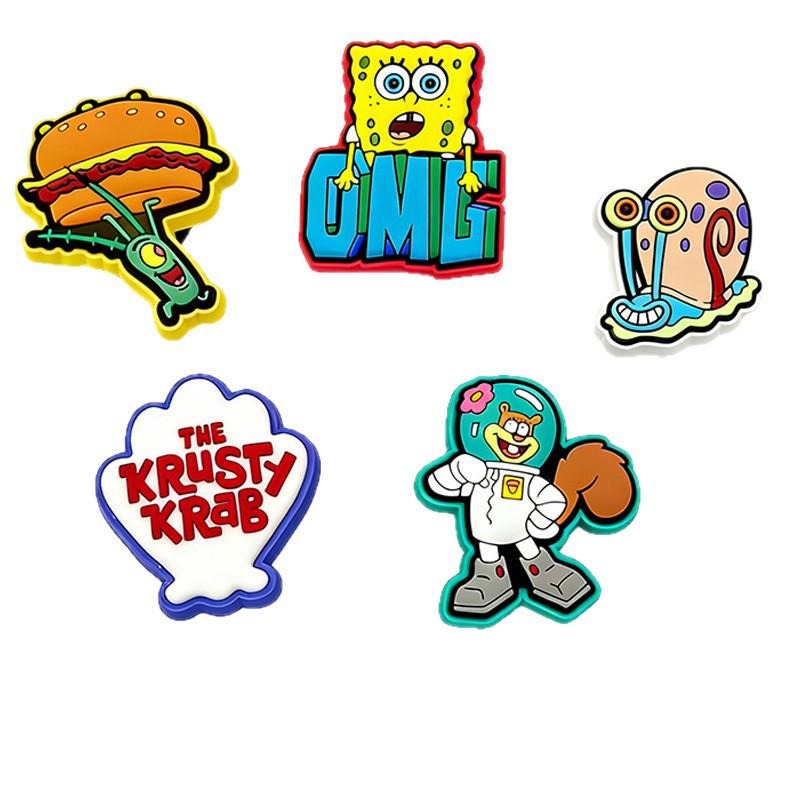 SpongeBob Cartoon PVC Flower Shoe Charms - Fits Hole Shoes