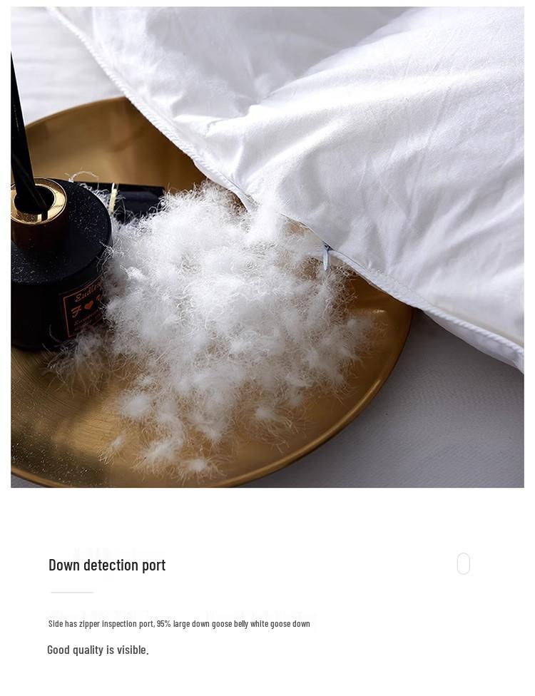 Star Hotel White Goose Down Quilt: 95% Down, Cotton, All-Season, Thickened Winter Comforter