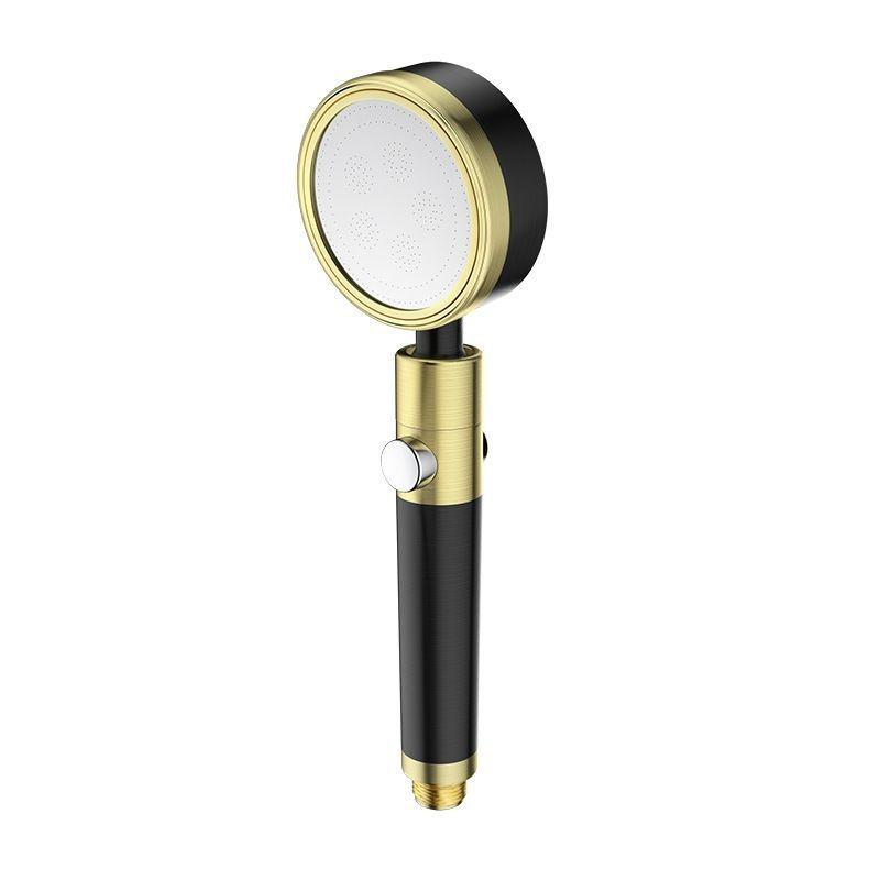 Aluminum Black and Gold Hand Shower Head with Boost Pressure Ion Water Purification Filter Universal Handheld Shower Head