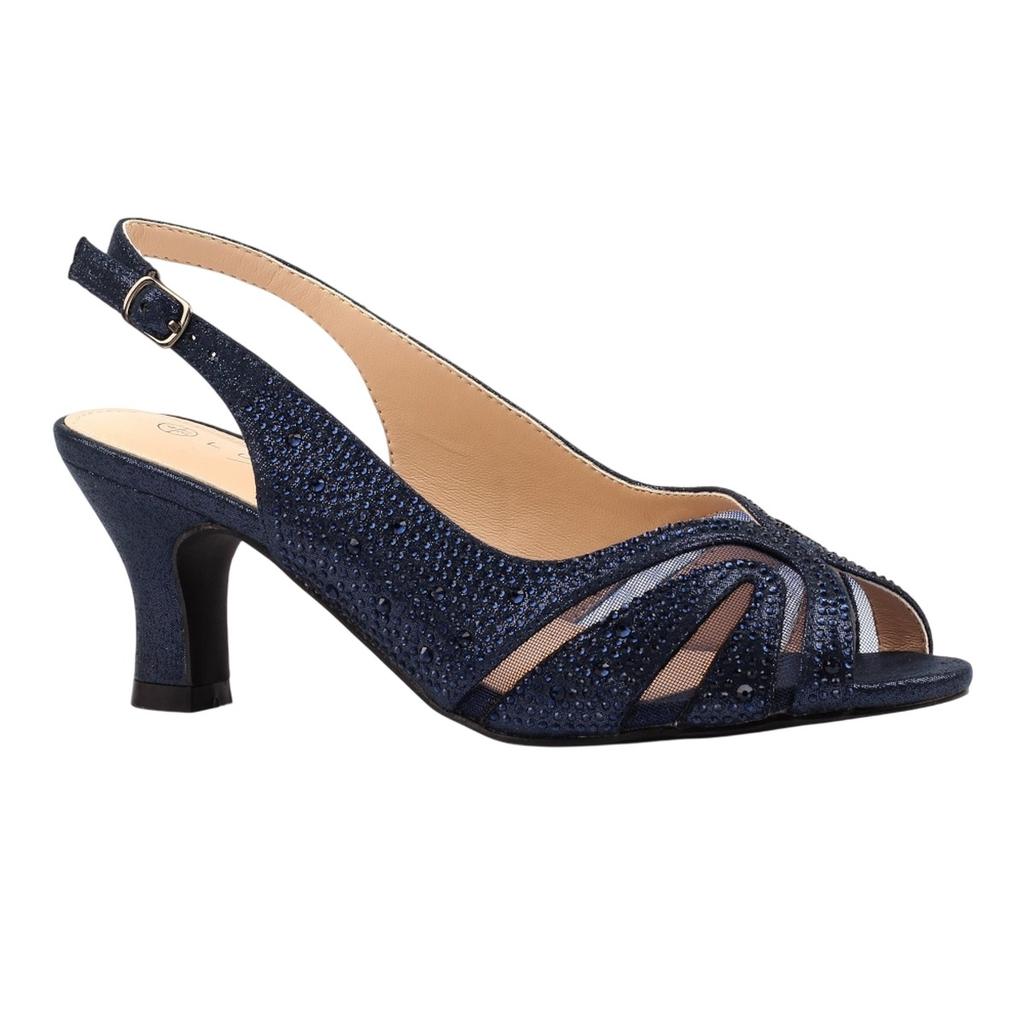 Lunar Womens/Ladies Nancy Wide Mid Heel Shoes