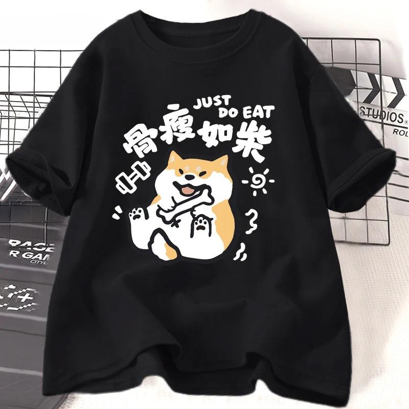 Shiba Inu Dog Graphic T Shirts Womens Clothing Funny Women Cartoon Tshirt Summer Short Sleeve Tshirt Streetwear Women Clothing