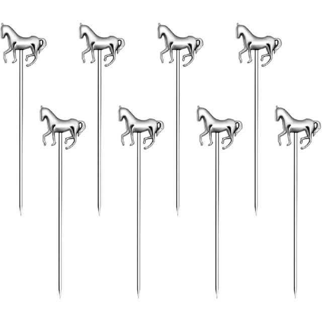 Horse Cocktail Reble Picks Martini Toothpicks Metal Toothpicks Fancy Toothpicks for Appetizers 8 Pieces