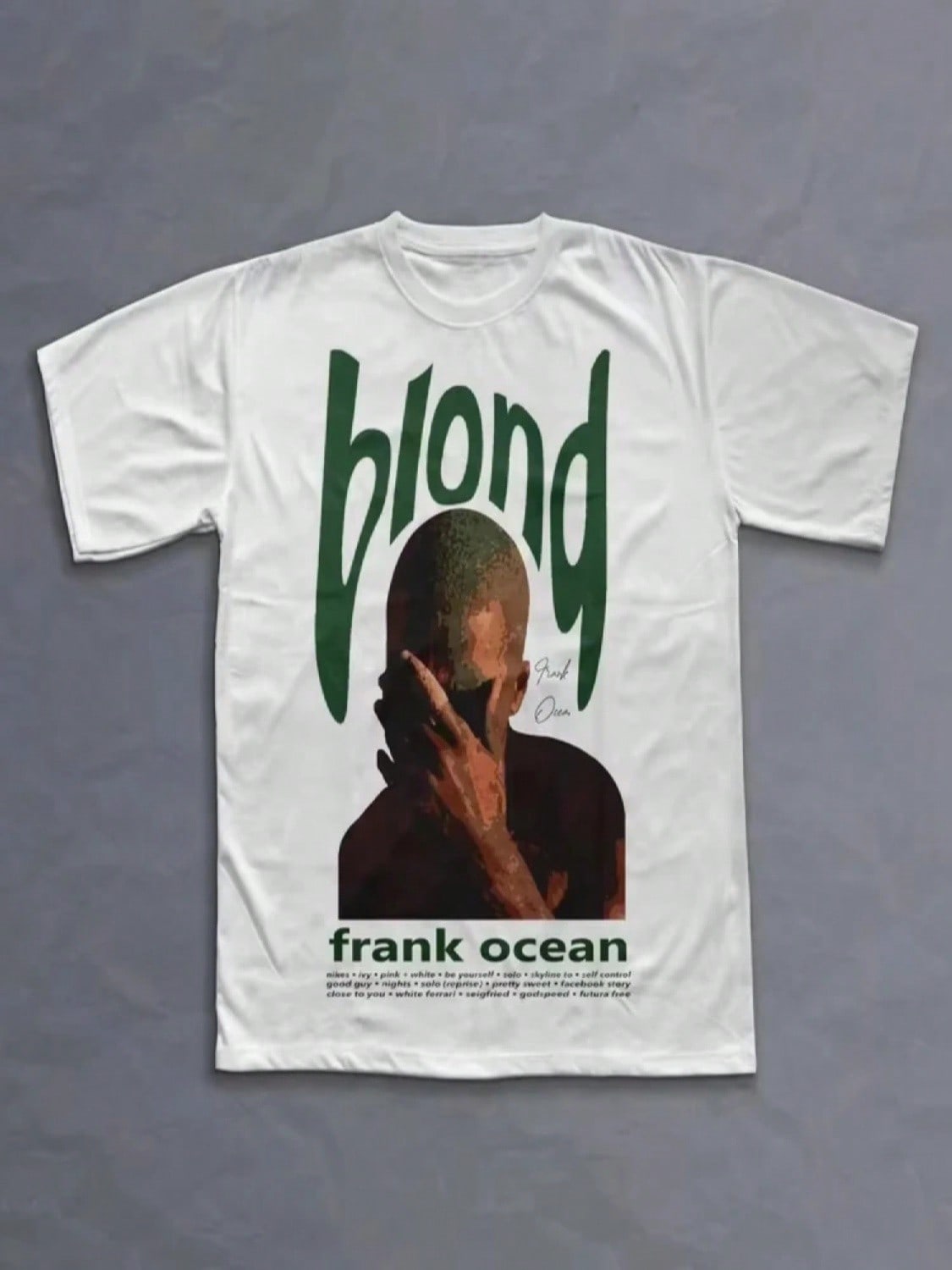 Rapper Frank Retro Graphic T Shirt Men s Women s Hip Hop Ocean Album Clothing T-Shirt Y2k Blond Fashion Oversized Cotton T-Shirt S