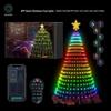 APP-Controlled LED Color-Changing Christmas Tree Lights with Bluetooth, PVC Neon String, Holiday Decoration, and Adjustable Atmosphere Lighting