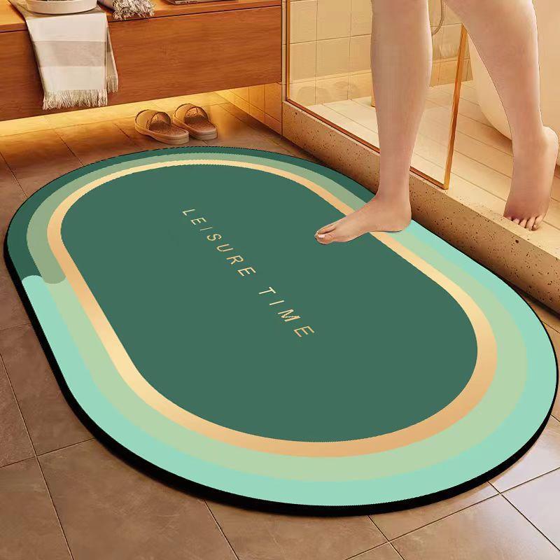 

Modern Simple Diatom Mud Floor Mat, Toilet, Quick-Drying, Dirt-Resistant Floor Mat, Bathroom Door Dirt-Resistant And Easy To Take Care Of Floor Mat 50*80cm
