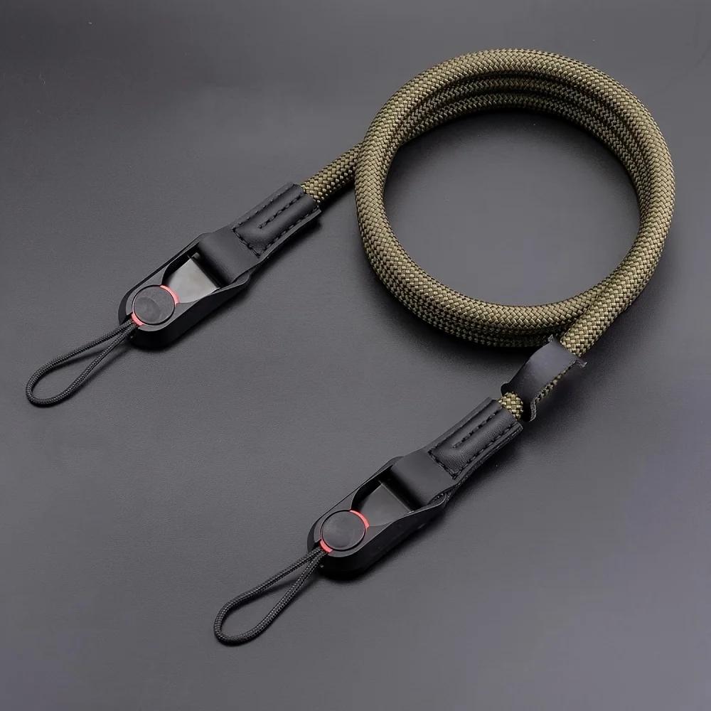 

Quick Release Round Rope Camera Strap Fast Detachable Shoulder Strap for DSLR Mirrorless Camera Adjustable Camera Neck Strap армия зеленый