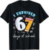 I Survived 67 Days Of School Meme Teacher Student Unisex T-Shirt