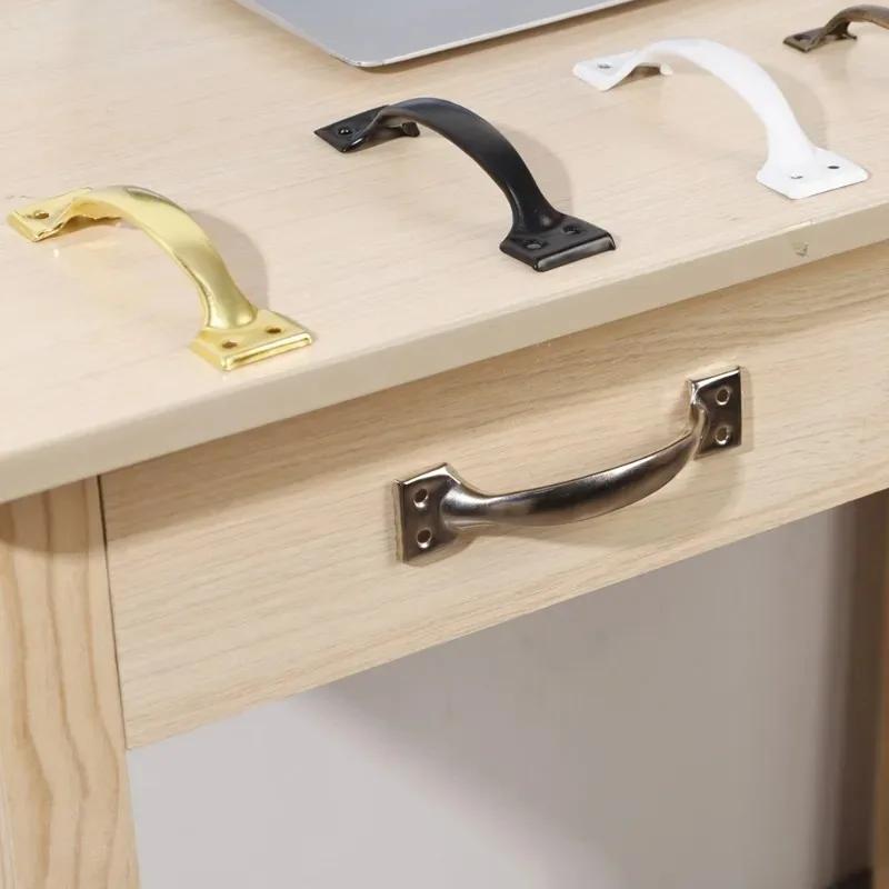 Enduring Bow-Shaped Iron Furniture Handle Vintage Drawer Wardrobe Cabinet Door Handle Garages Sheds Door Knob Hardware Pull