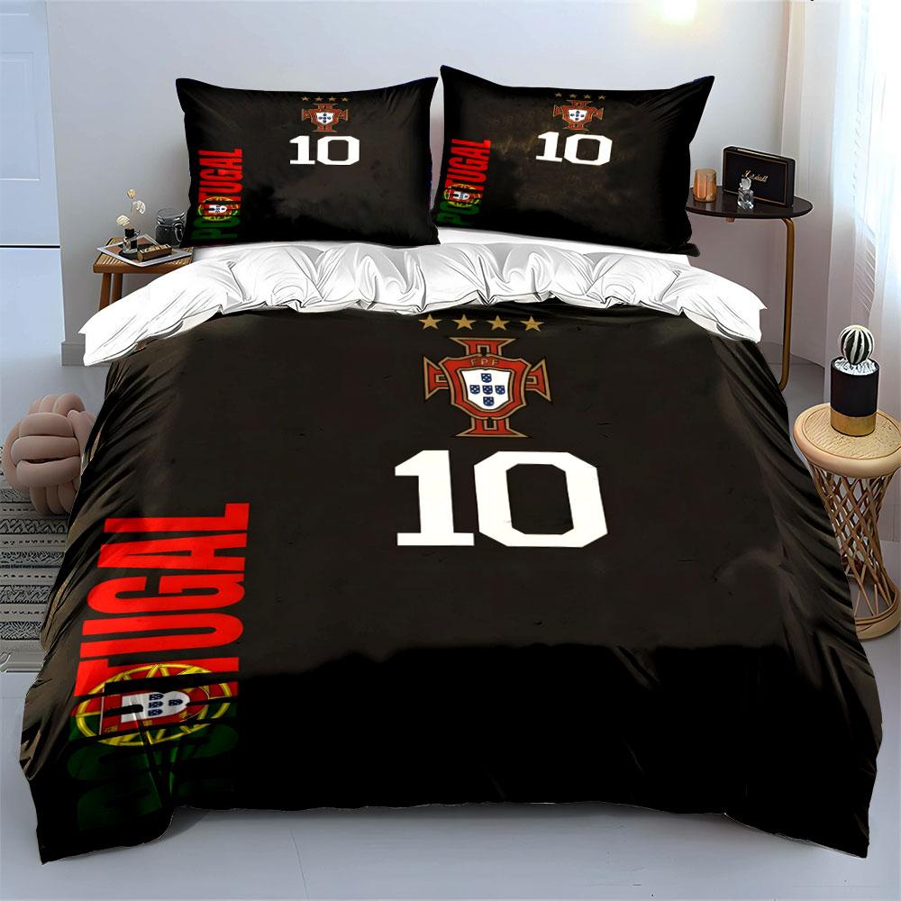 Portugal emblem and "10". Bedding sets Duvet cover sets Duvet covers Pillowcases(1*Duvet Cover 2*Pillowcases without duvet insert)
