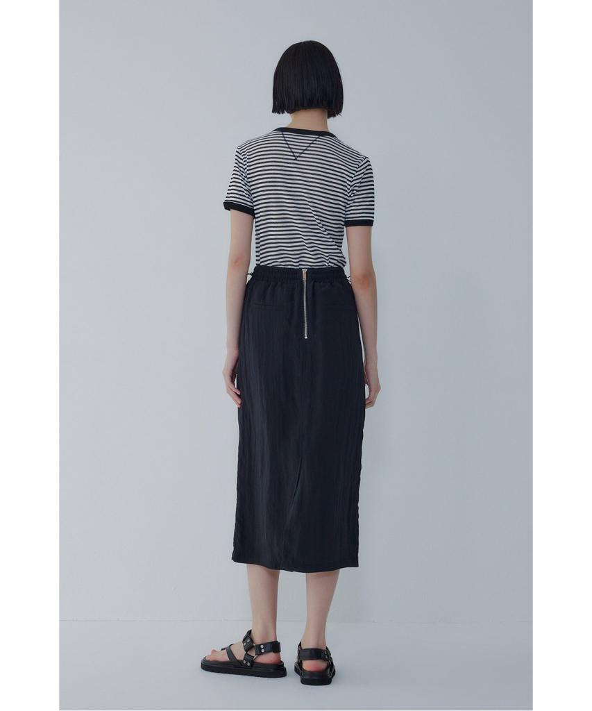 Bobeu Striped Ringer T-Shirt_Black_7156240004