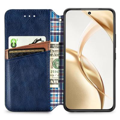For Honor 200 5G PU Leather Case Rhombus Imprint Wallet Stand Phone Cover