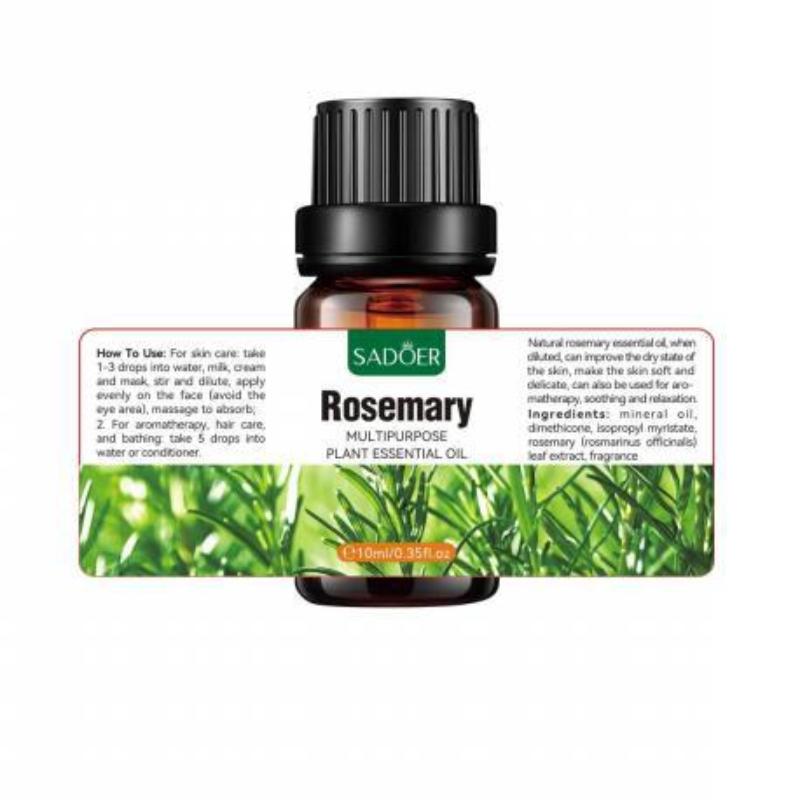Botanický esenciální olej SADOER Růže Levandule Rozmarýn Hydratační Masážní Esenciální Olej