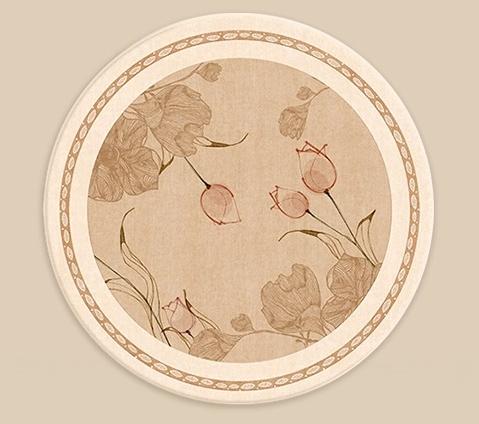 Light Luxury Carpets for Living Room Thick Plush Study Floor Mat Cream Style Bedroom Decor Round Carpet Fluffy Soft Bedside Rug