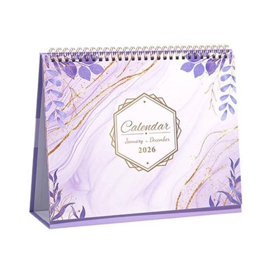 2026 Desk Calendar Standing Flip Desktop Calendar with Twin-Wire Binding Jan 2026 - Dec 2026 12 Monthly Planner for Home Office School