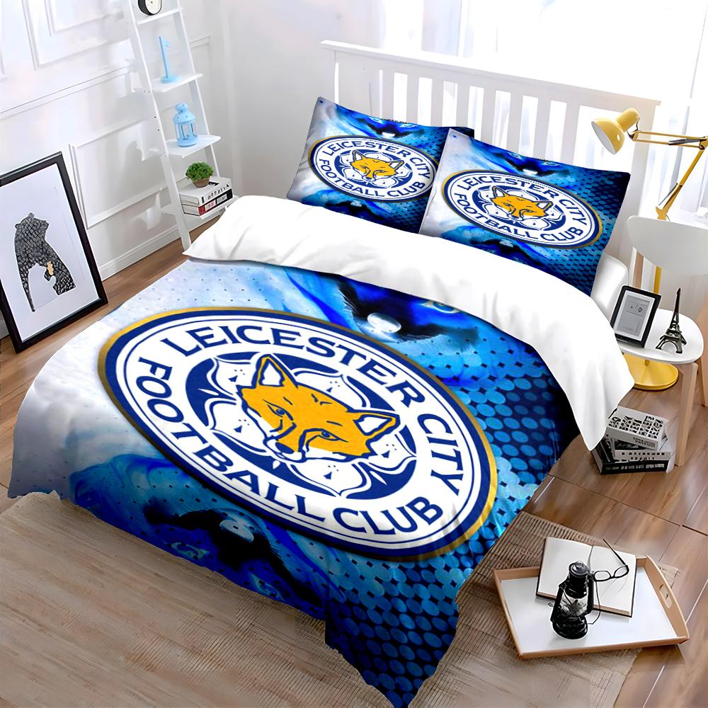 Set Biancheria da Letto Leicester City Football Club Set Biancheria da Letto (1 copripiumino, 2 federe, piumino non incluso)