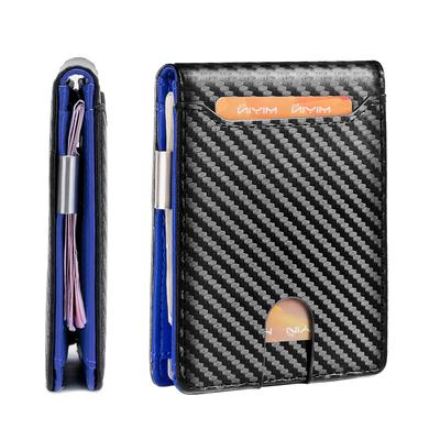 Men'S Wallet Minimalist Ultra-thin Double Fold Credit Card Holder, Portable Front Pocket Zero Wallet, Ideal Gift for Men