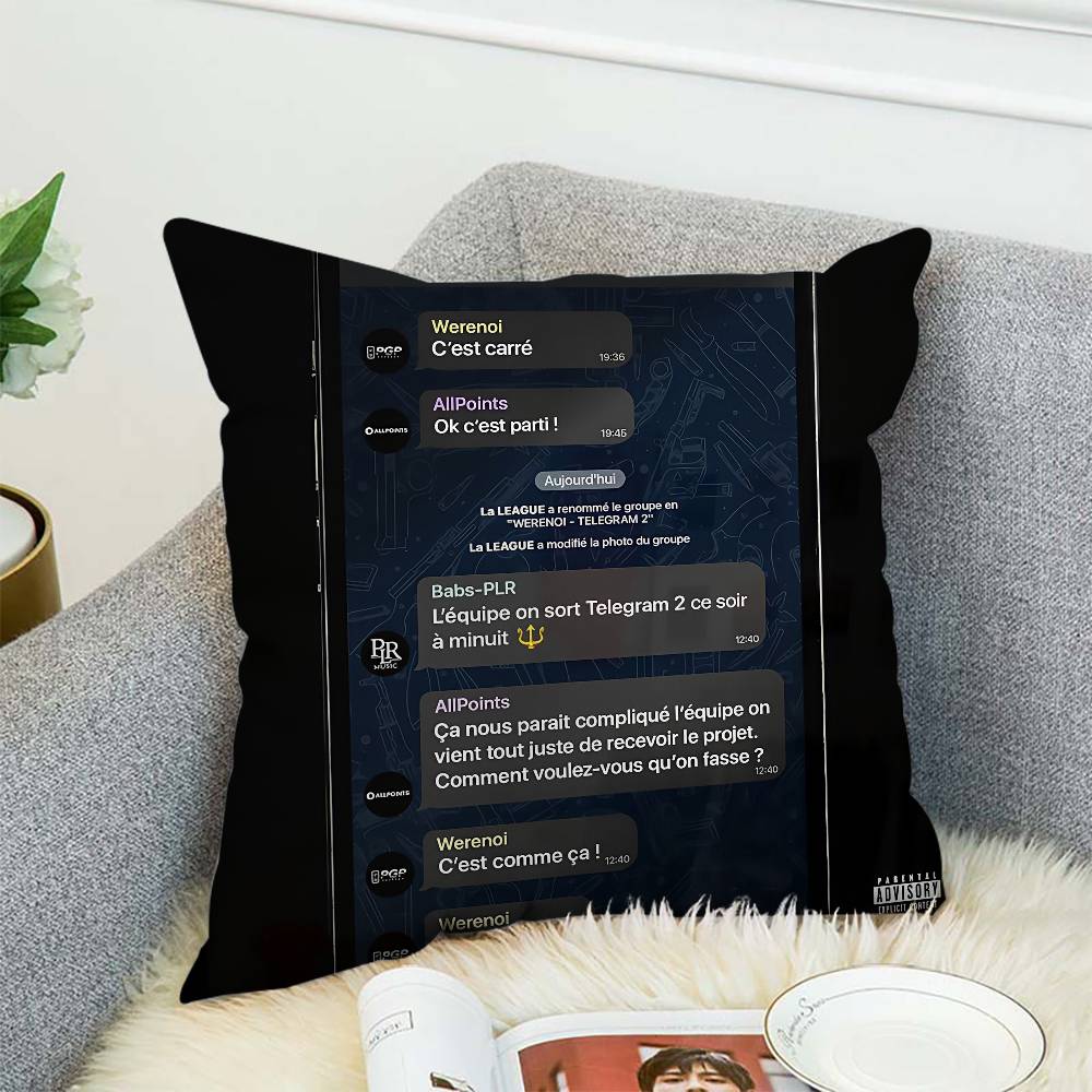 W-Werenoi Pillow Case Album Case Sofa Decorative Home Double-sided Printing Short Plush Cute Cushion Cover