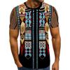 Summer Fashionable Casual Large Loose Creative Fun Muscle Christmas 3D Printed Men's T-shirt Comfortable Breathable Short Sleeved Round Neck T-shirt