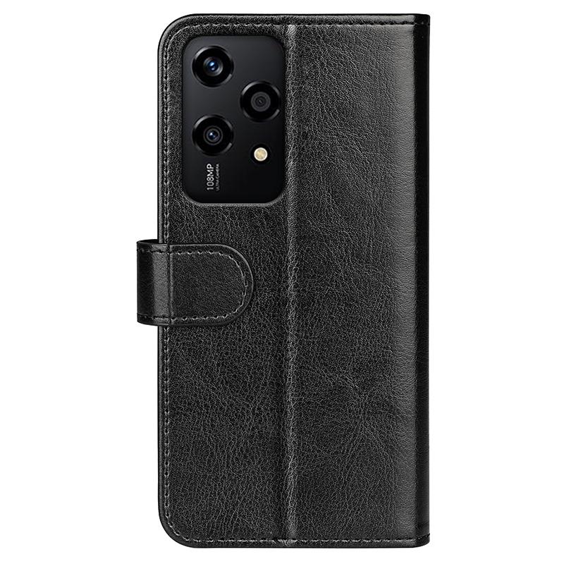 For Honor 200 Lite Phone Case Crazy Horse Texture Leather Folio Flip Cover with Wallet