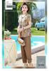 Mom's Summer Chic Two-Piece: Stylish Short-Sleeved T-shirt & Top for Elderly Women