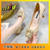 Champagne Dress Two Wear Bridal Shoes Summer and Autumn 2025 New Crystal Bridesmaids Wedding Dress High Heel Main Dress Wedding Shoes