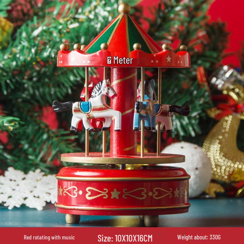 Dřevěný kolotoč s hudební skříňkou