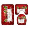 Christmas Bathroom Floor Mat Toilet Three-Piece Set