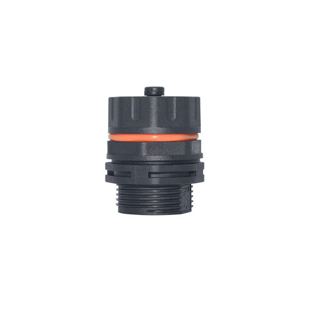 RJ45 Network Connector Ethernet Double Pass Head CAT6/CAT6A IP68 Waterproof Outdoor Panel Mounting Wire Extension Connector