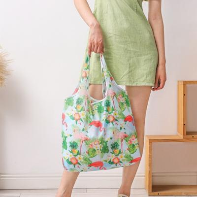 Faltbare Einkaufstasche Wiederverwendbare Einkaufstasche Florale Waschbare Tragetasche für den Lebensmitteleinkauf Pendeln Picknick