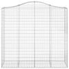 VidaXL Panier de Gabions Arqué Cage à Gabion Mur de Gabion Panier à Pierre Gabion pour Pierre Jardin Patio Extérieur 153399