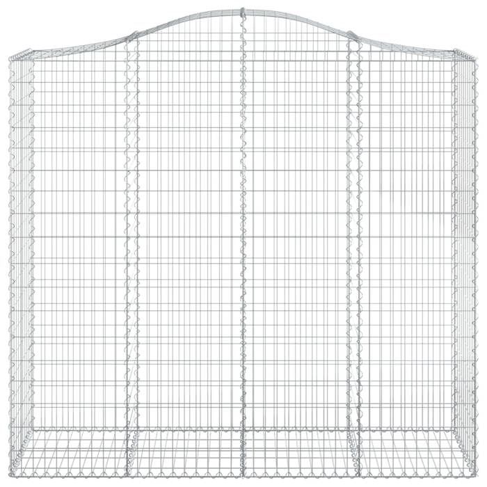 VidaXL Panier de Gabions Arqué Cage à Gabion Mur de Gabion Panier à Pierre Gabion pour Pierre Jardin Patio Extérieur 153399