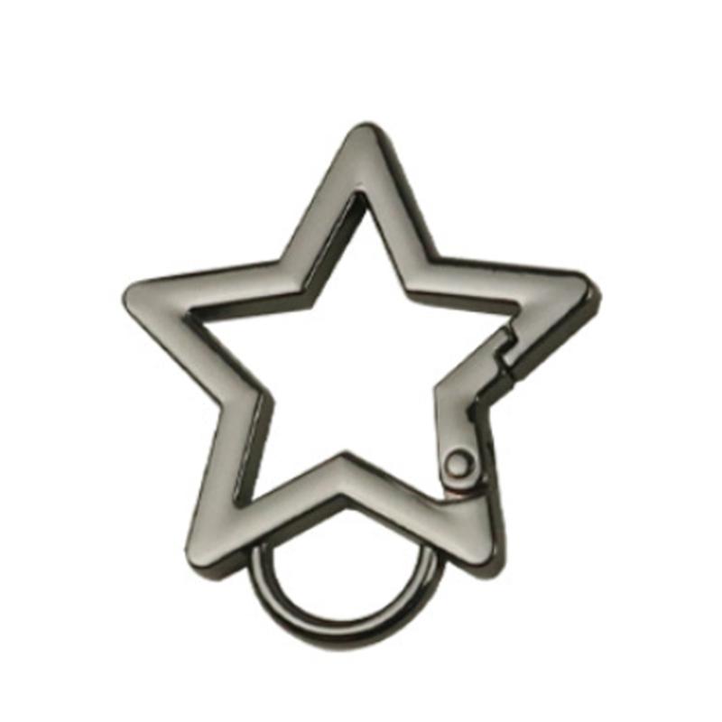 Stainless Steel Spring Snap Hook Carabiner,Stainless Steel Clip Star Shape for DIY Jewelry Making Keychain Bag
