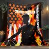 1PC Custom Name Basketball Fire outdooor Flannel blankets Patterns Throw Blanket All-Season Soft Gift for Couch, Bed, Camping gifts