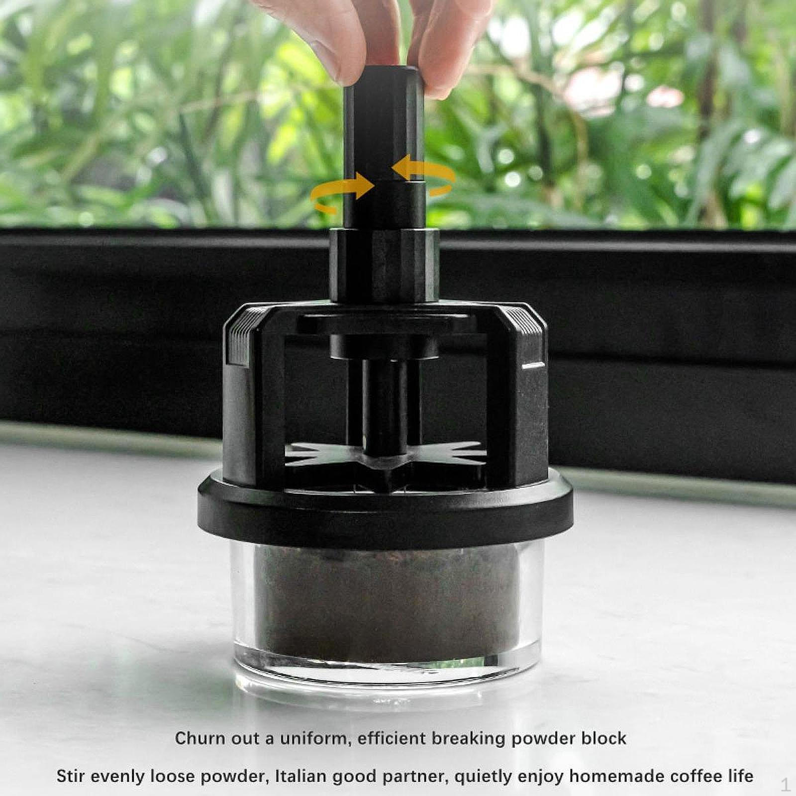 

Дистрибьютор кофе, мешалка для эспрессо, ручное перемешивание, регулируемая часть, вращающаяся с двойной головкой-щеткой 58MM