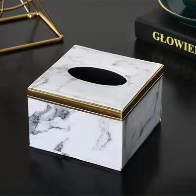 Marmormuster Leder Taschentuchbox