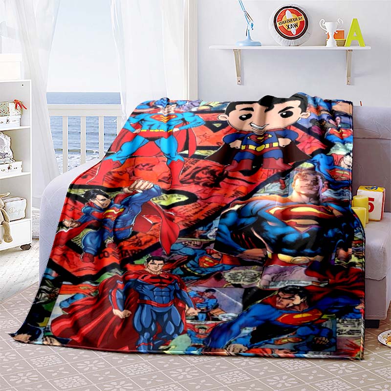 High-definition Superman Flannel Blanket, Lightweight and Breathable Polyester Blanket - Q