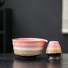 2 Stück Handgefertigtes Keramik-Matcha-Werkzeug Wiederverwendbares Matcha-Tee-Set Matcha-Schalen-Set Tisch
