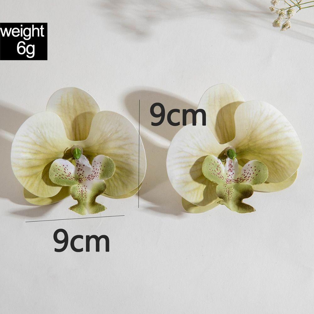 Übertriebene Schmetterlingsorchideen-Ohrringe Simulierte Blume Blumen-Hängeohrringe Blumen-Ohrringe Geschenk