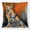 Australian Cattle Dog Shepherd Dog Red Heeler Dachshund Animals Poster Oil Painting Cushion Covers Pillow Case