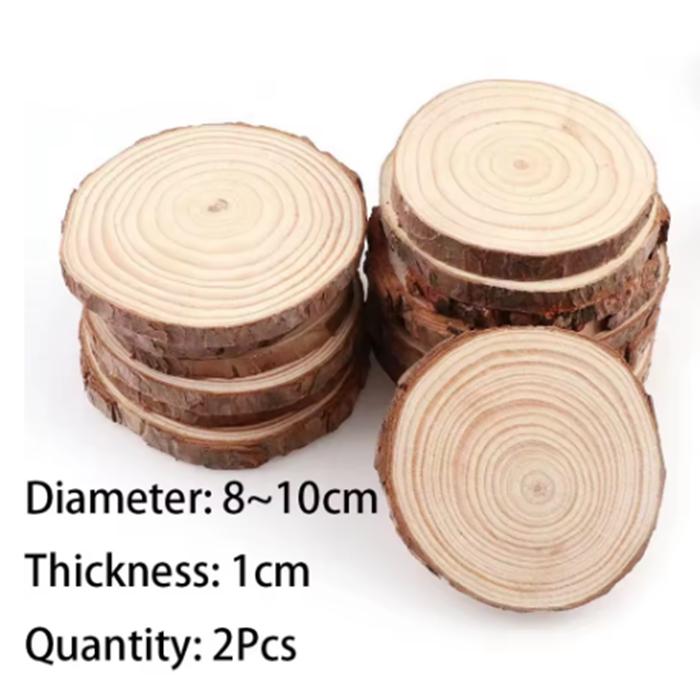 3-16CM Thick Natural Pine Round Unfinished Wood Slices Circles With Tree Bark Log Discs DIY Crafts Wedding Party Painting 1-10pc