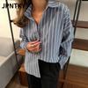 JPNTKY Women's Fashion Casual Long Sleeve POLO Neck Blouses & Shirts International design