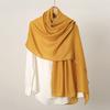 Autumn and winter hot-selling new monochrome linen women's scarf popular solid color cotton and linen feel long towel