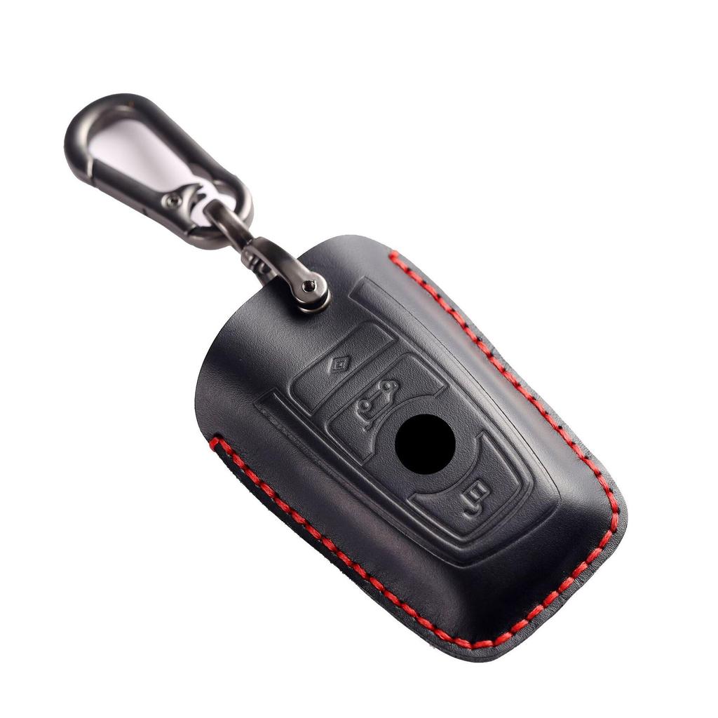 HALLMO Handgefertigtes Luxus-Leder-Autoschlüsseletui für BMW ROT
