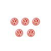 For VW 5Pcs VW Car Remote Key Logo Sticker Aluminum Emblem For VW Polo Golf GTI Touran Tiguan Jetta Passat CC T5 Magotan Scirocco Caddy ES1