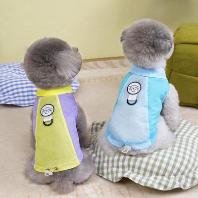 Splicing Design Pet Mosquito-proof Sunscreen Dog Clothes, Light and Breathable Polyester Fabric, Easy To Clean Pet Clothes