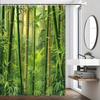 Serene Bamboo Forest Bath Curtain - Lush Greenery & Calming Design, Waterproof Home Decor Adds Zen To Your Bathroom