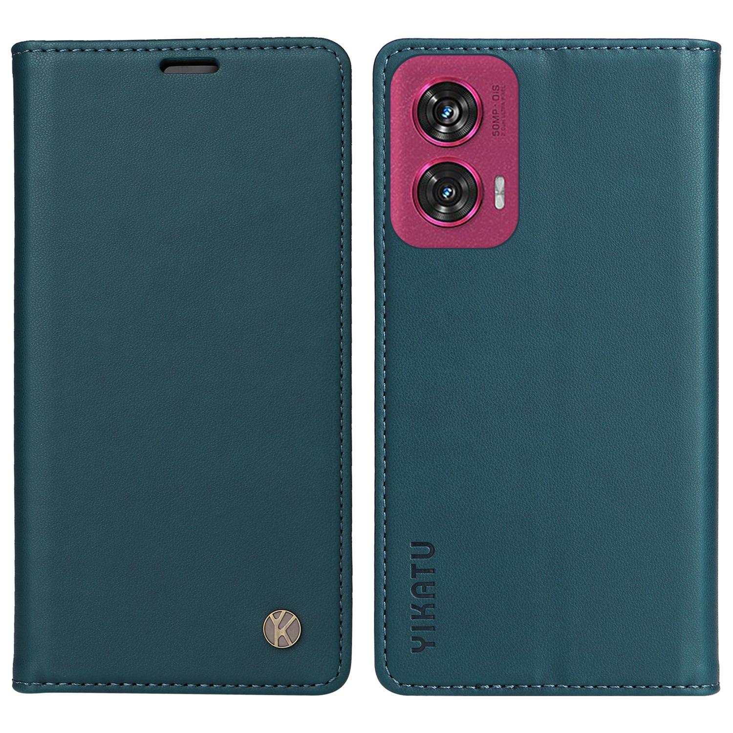 

YIKATU YK-001 For Motorola Edge 50 Fusion 5G Case Leather Phone Cover with Wallet B