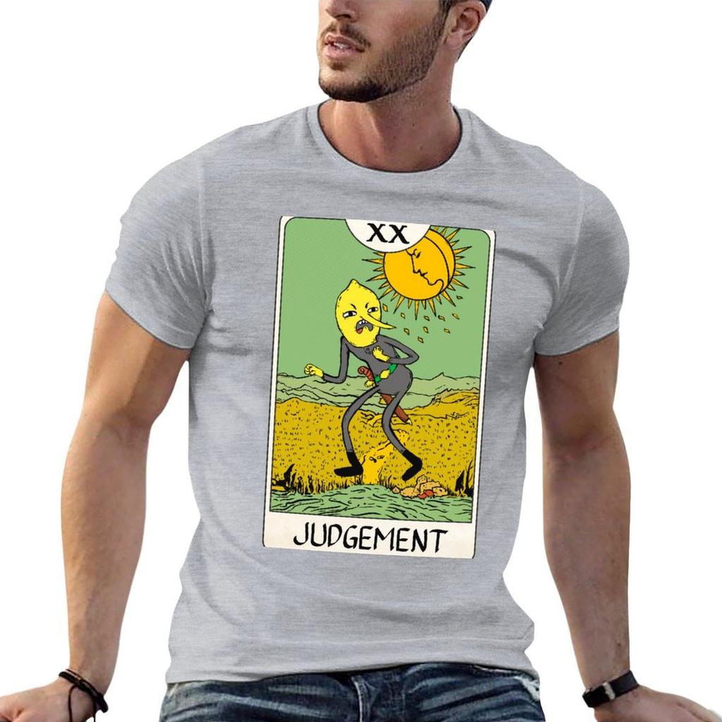 Lemongrab - Tarot Card - Judgement T-Shirt Plain Customs Animal Prinfor Boys Hippie Clothes Shirts Graphic Tee Men