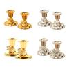 2Pcs Candlestick Holder Ornament Mantel Decoration Taper Candle Holders for Wedding Reception Halloween Hotel Holiday Fireplace