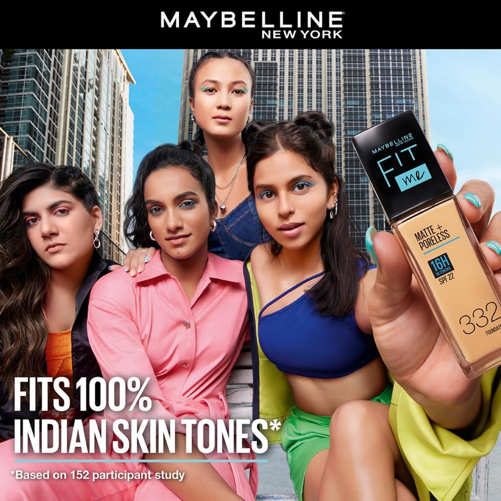 Maybelline New York Fit Me Matte Poreless Foundation 120 30ml Classic Ivory With SPF Oil Control Lightweight Natural Matte Finish